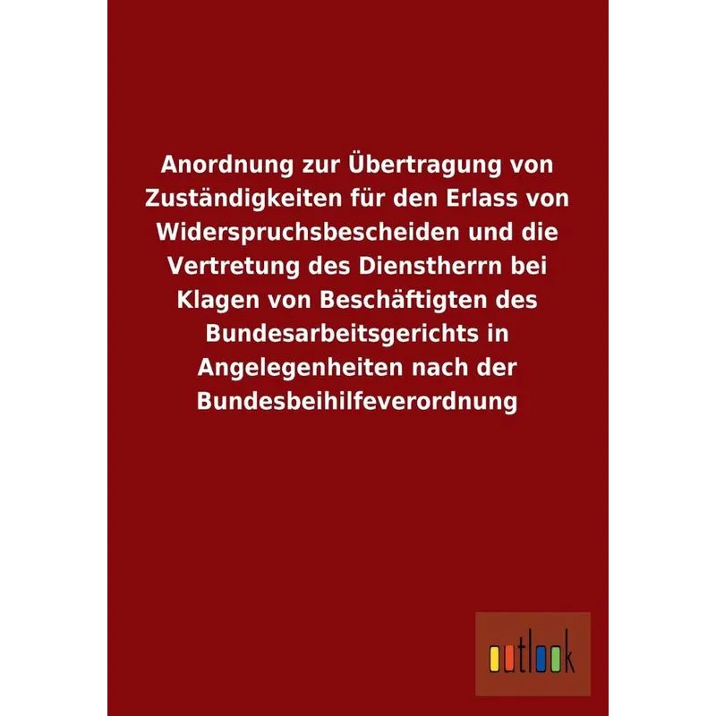 Anordnung Zur Ubertragung Von Zustandigkeiten Fur Den Erlas