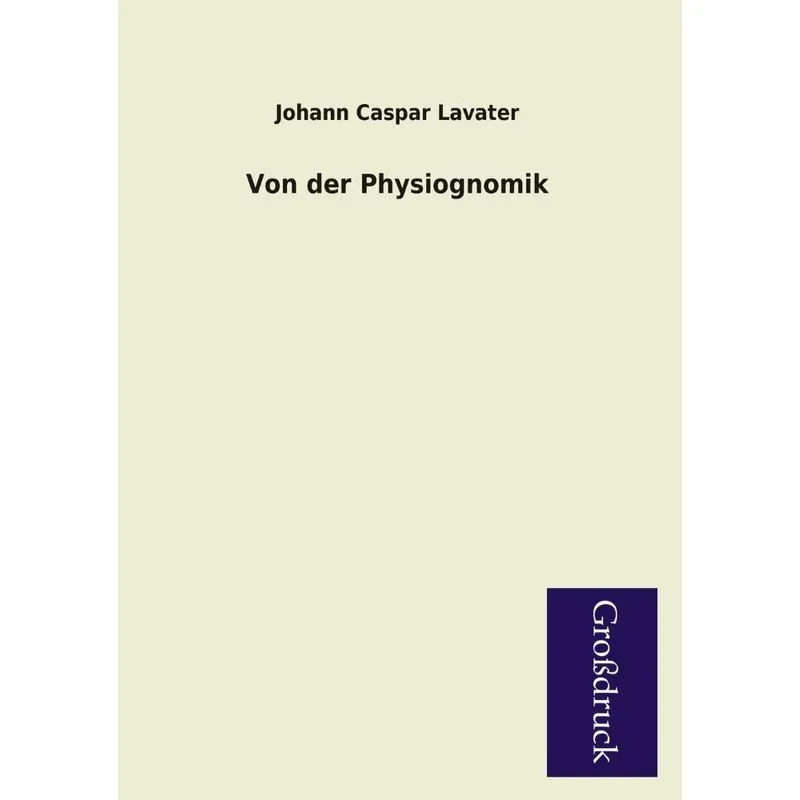 Von Der Physiognomik