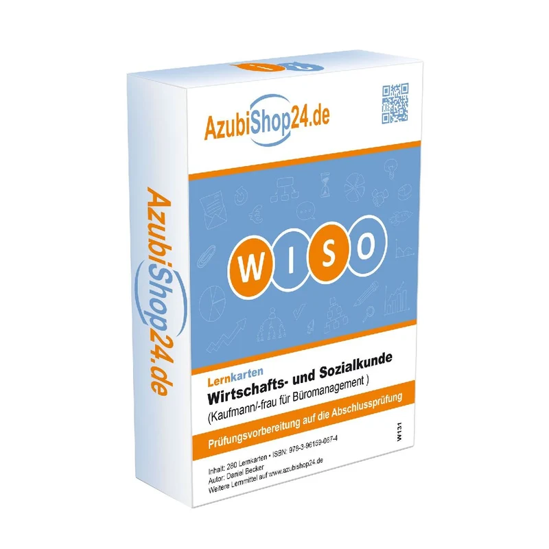 AzubiShop24.de Lernkarten ADD-ON WISO Wirtschafts- und Sozialkunde (Kaufmann/-frau für Büromanagement)