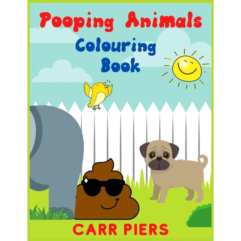 Pooping Animals Colouring Book