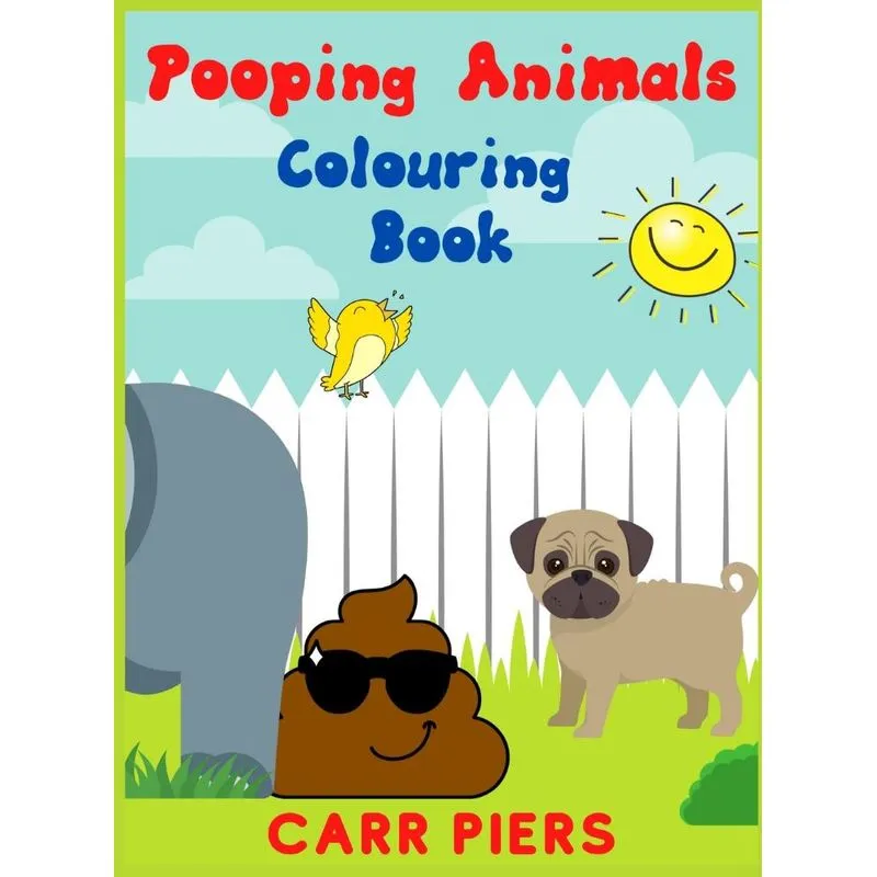 Pooping Animals Colouring Book