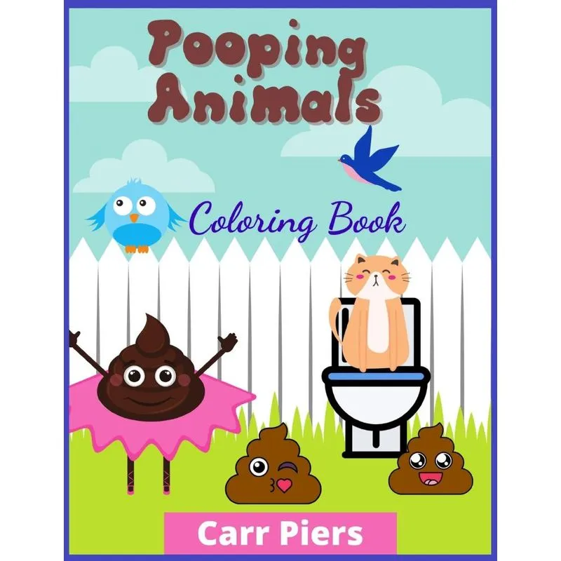 Pooping Animals Colouring Book