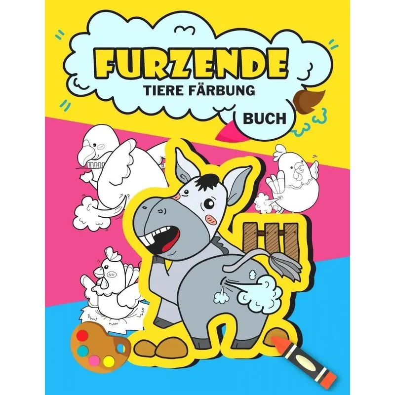 Furzende Tiere Färbung Buch