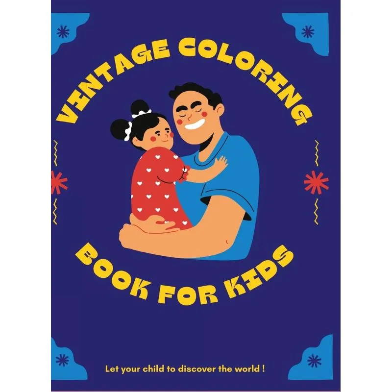 Vintage coloring book for kids