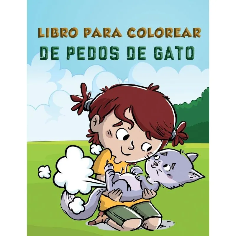Libro para colorear de pedos de gato para niños