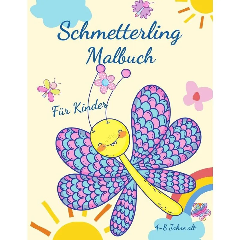 Schmetterling-Malbuch für Kinder von 4-8 Jahren