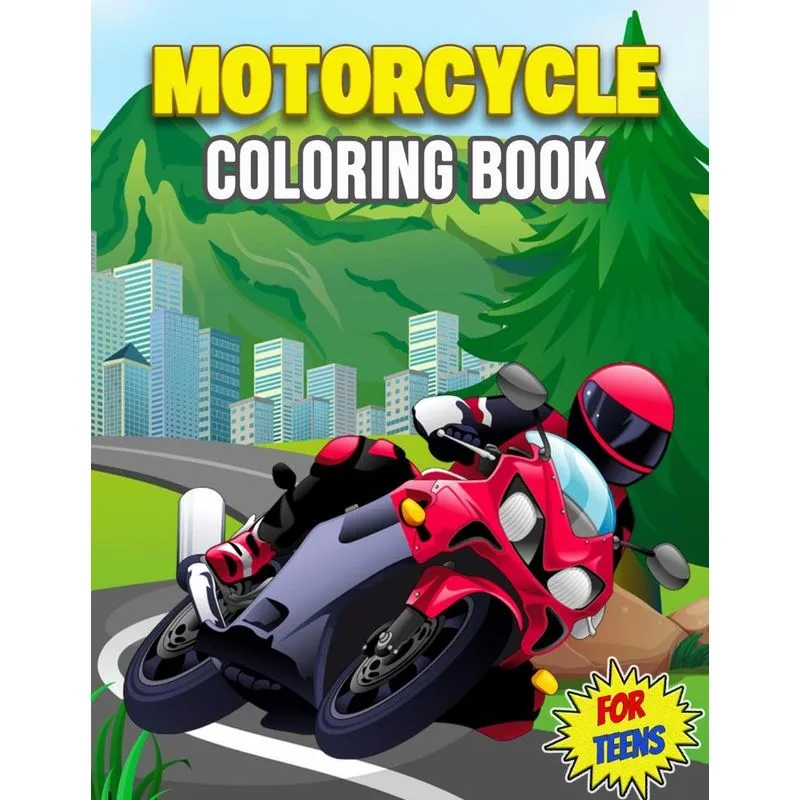 Motorcycle Coloring Book for Teens
