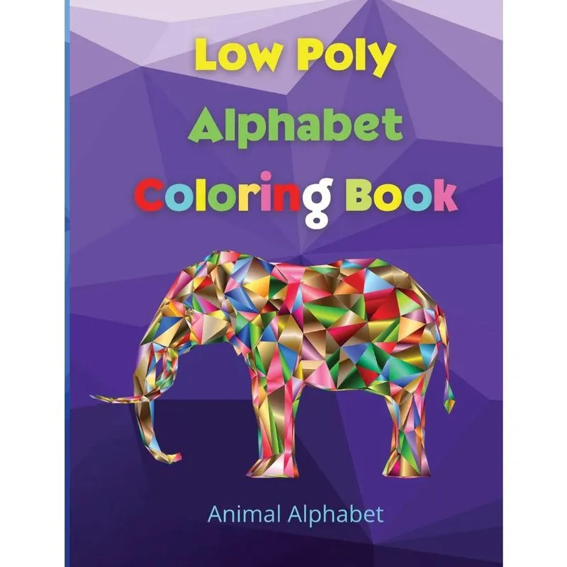 Low Poly Alphabet Coloring Book