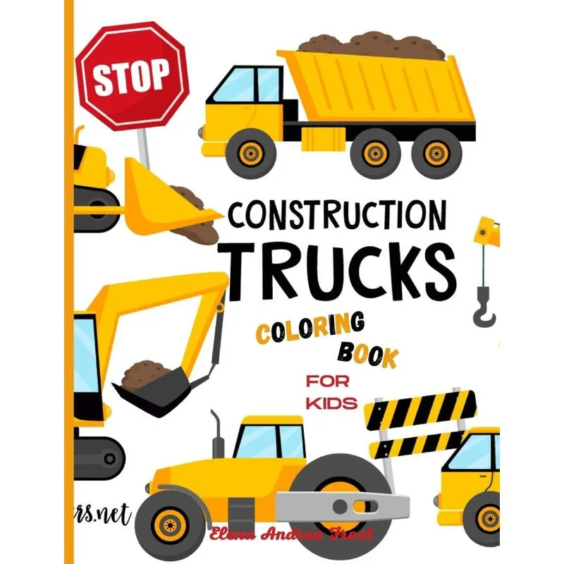 Construction Trucks Coloring Book