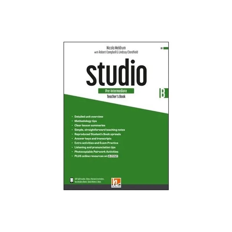 STUDIO PRE-INTERMEDIATE - TEACHER'S BOOK B + E-ZONE RESOURCES + MEDIA APP