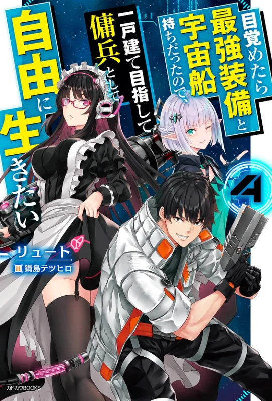 Mezametara Saikyou Soubi to Uchuusen-mochi Datta no de, Ikkodate Mezashite Youhei Toshite Jiyuu ni Ikitai 4 (Light Novel)