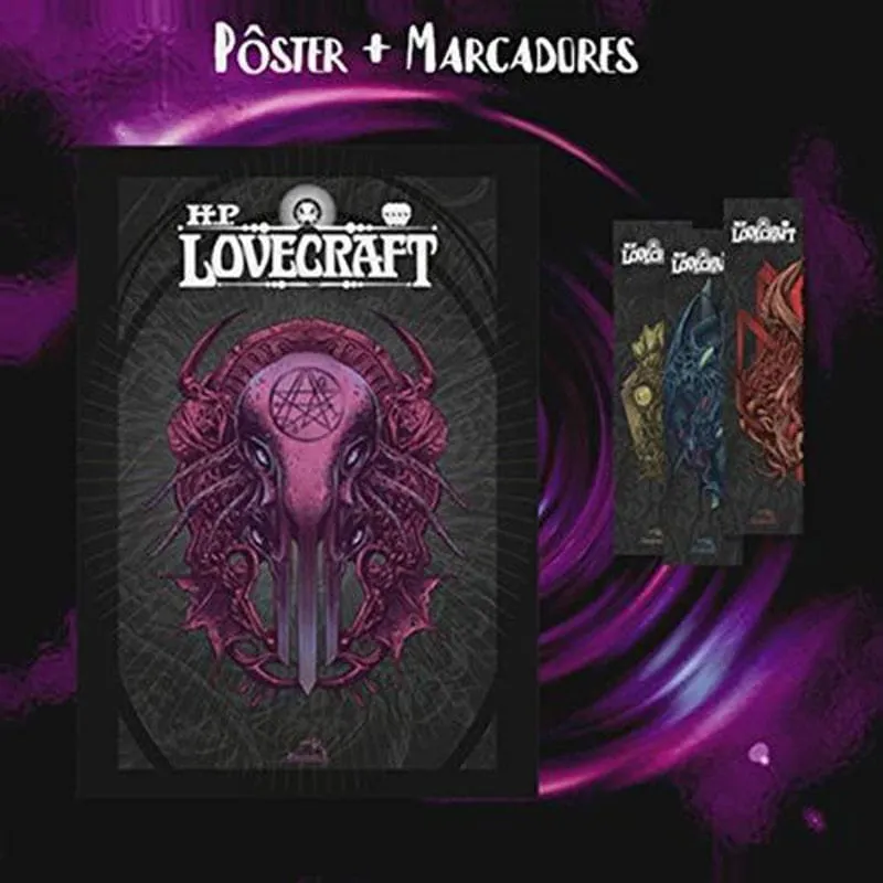 Box Hp Love Craft O Panteão Dos Mitos + Pôster E Marcador