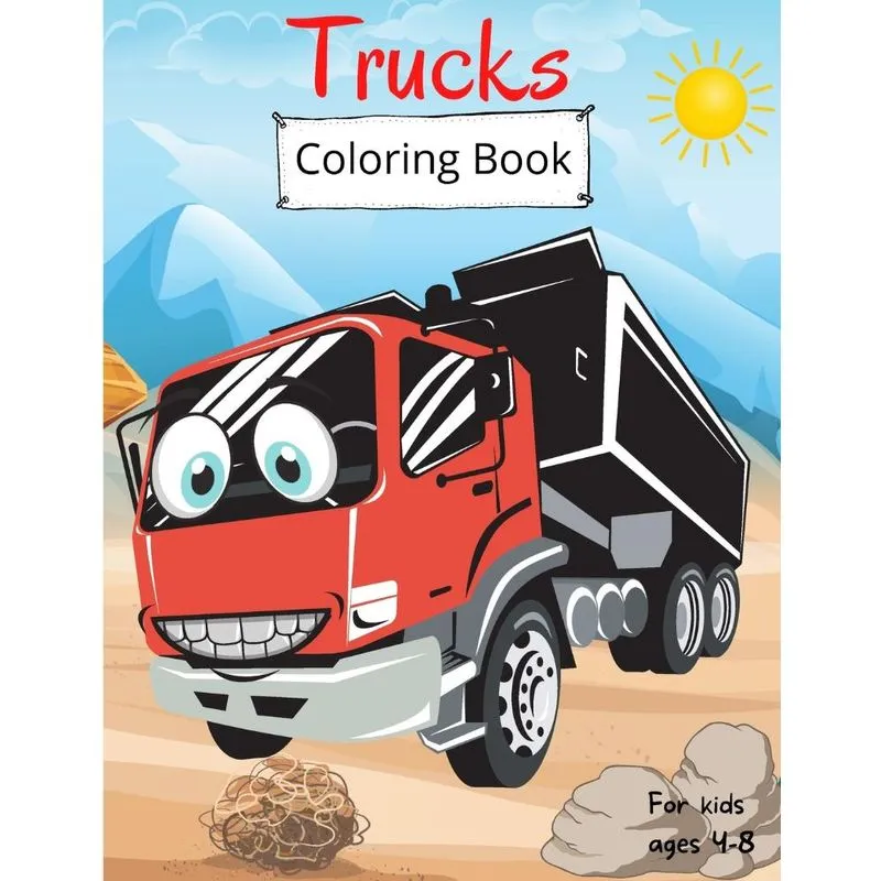 Trucks Coloring Book for Kids