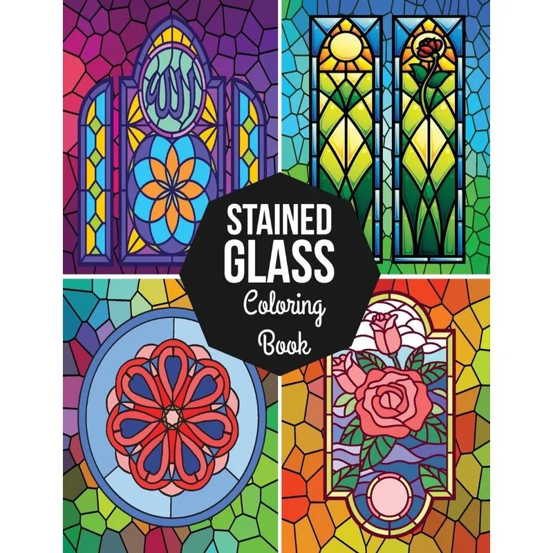 Stained glass coloring book