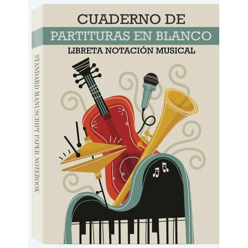 Cuaderno de partituras en blanco