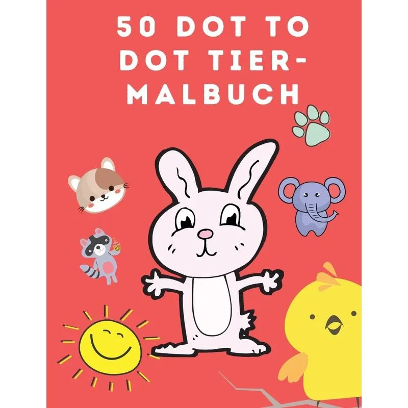 50 Dot to Dot Tier-Malbuch