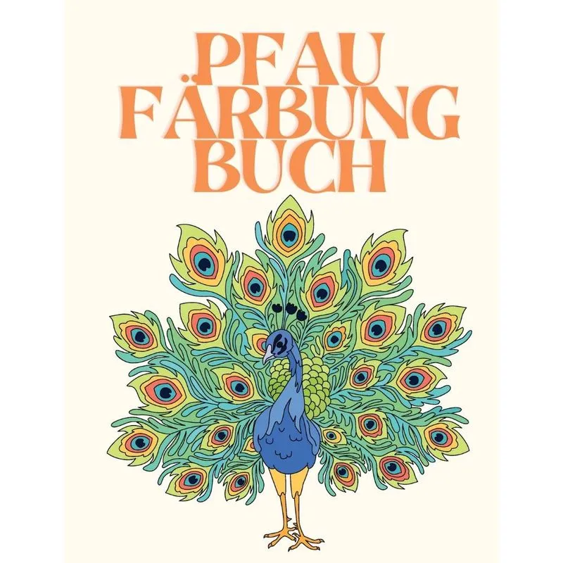 Pfau Färbung Buch