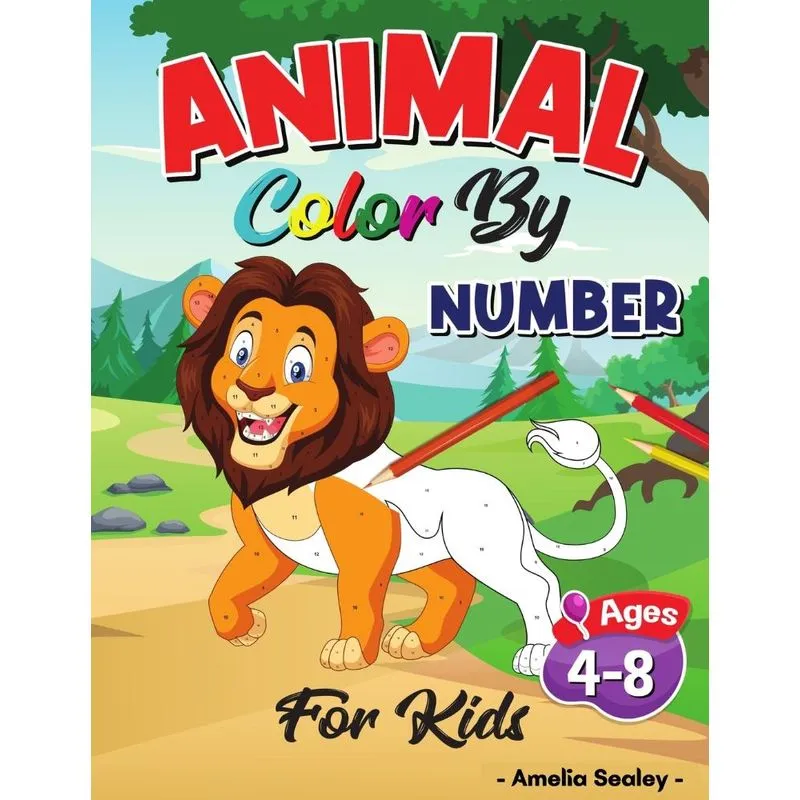 Animal Color by Number for Kids