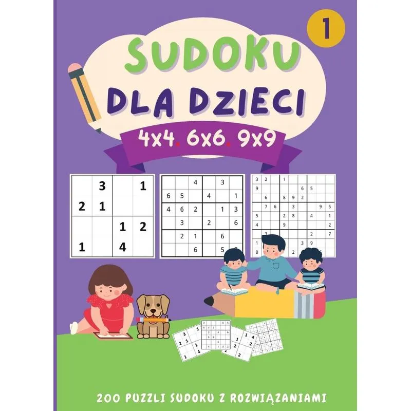 Sudoku dla dzieci 4x4 6x6 9x9