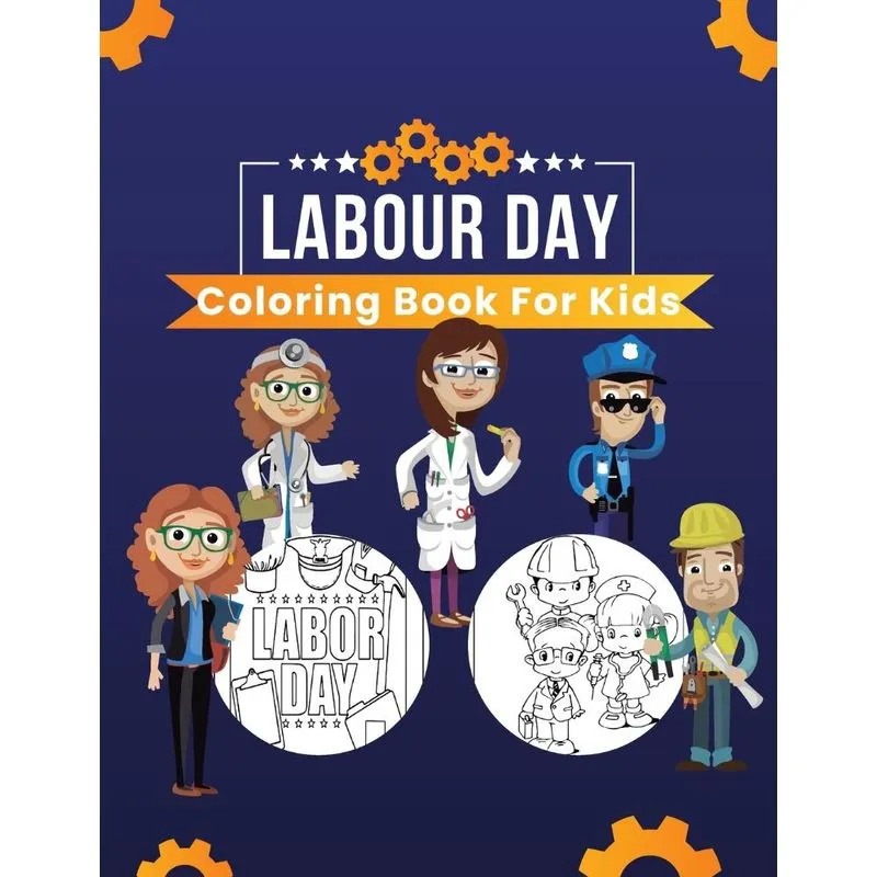 Labor Day Coloring Book for Kids