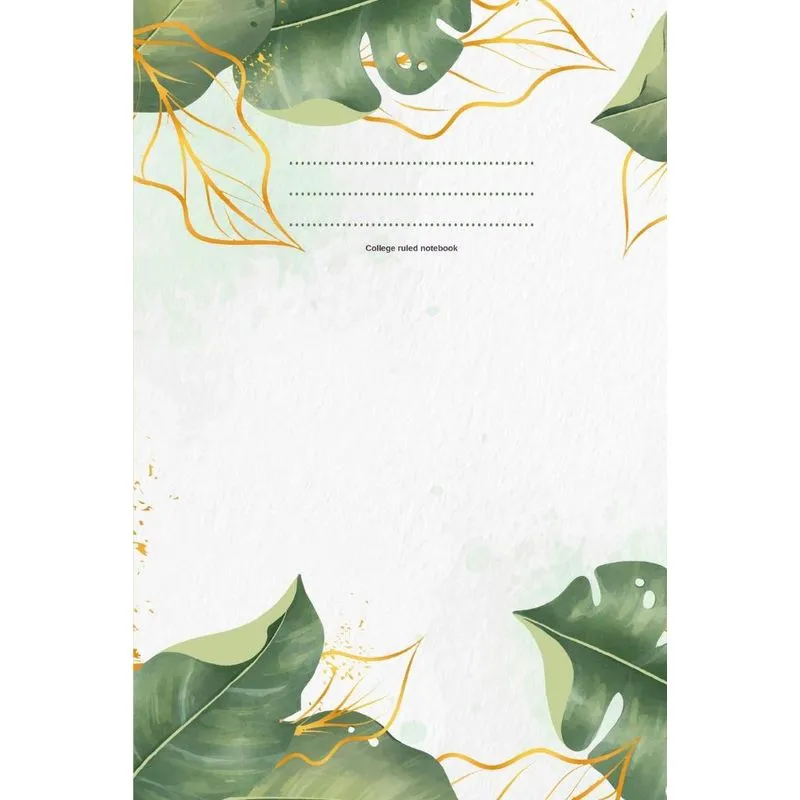 College ruled notebook