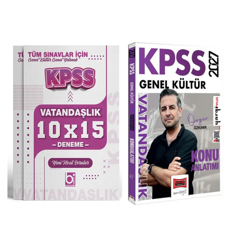 2027 KPSS Genel Yetenek Vatandaşlık Konu Anlatımı + Deneme Sınavı 2 Kitap Bigelio + Yargı Yayınları | Yargı Yayınları