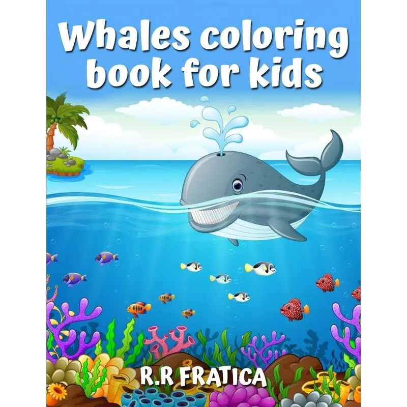 Whales coloring book for kids