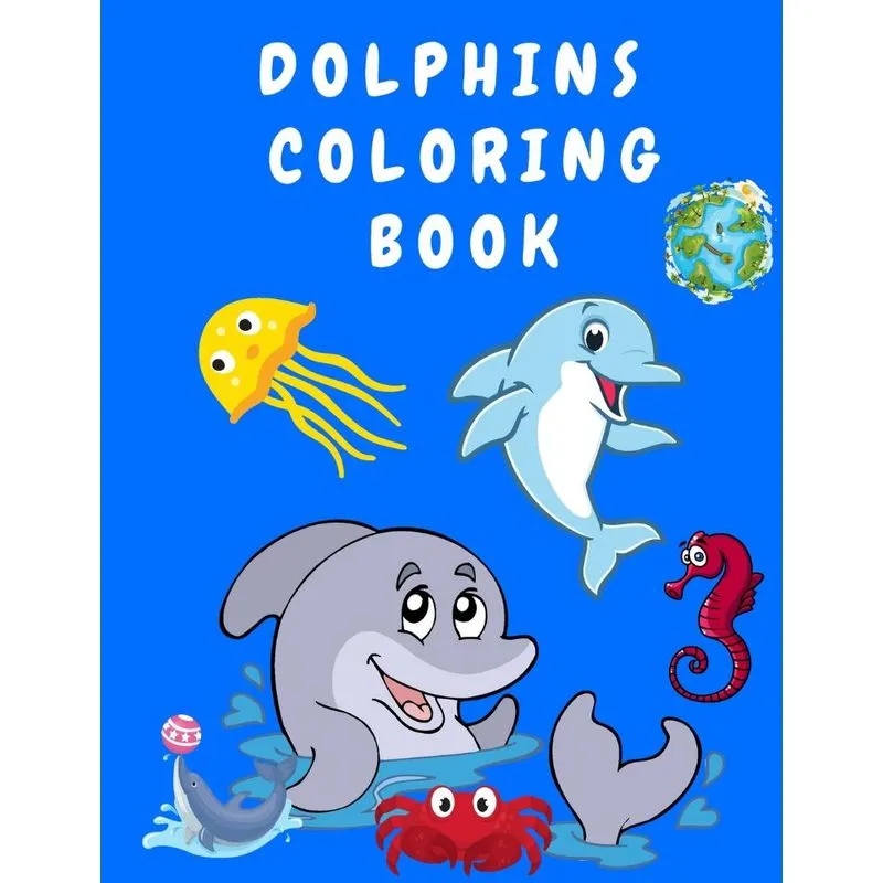 Dolphins Coloring Book