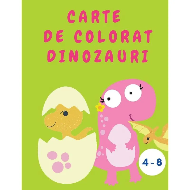 Cartea de colorat dinozauri