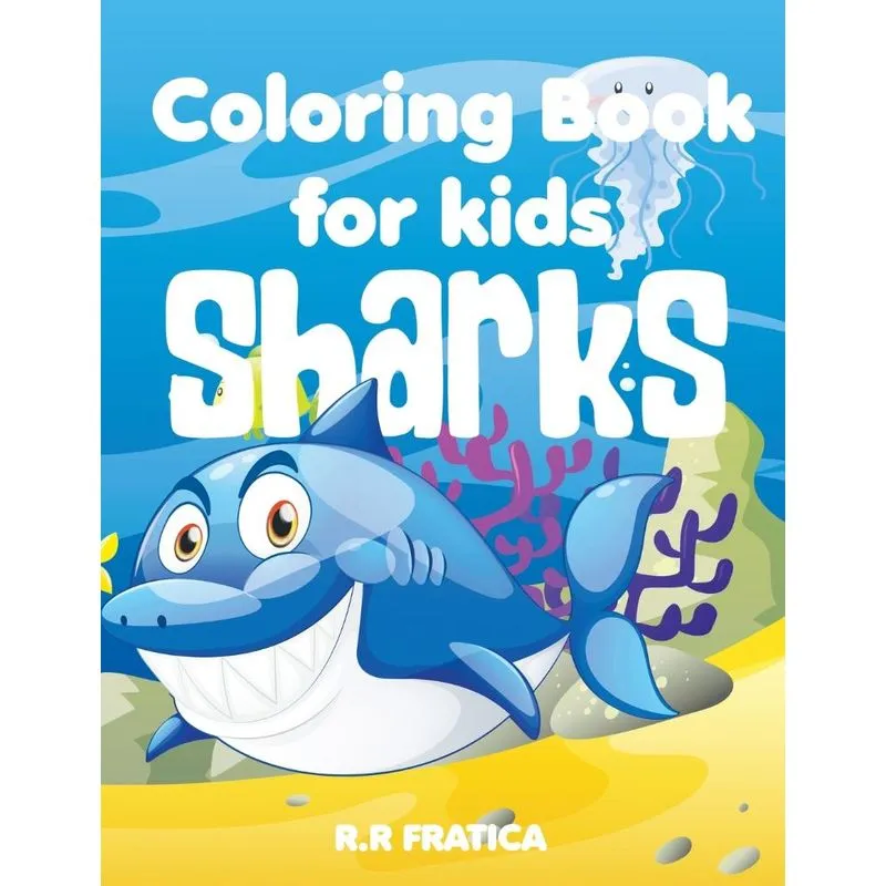 Sharks coloring book for kids