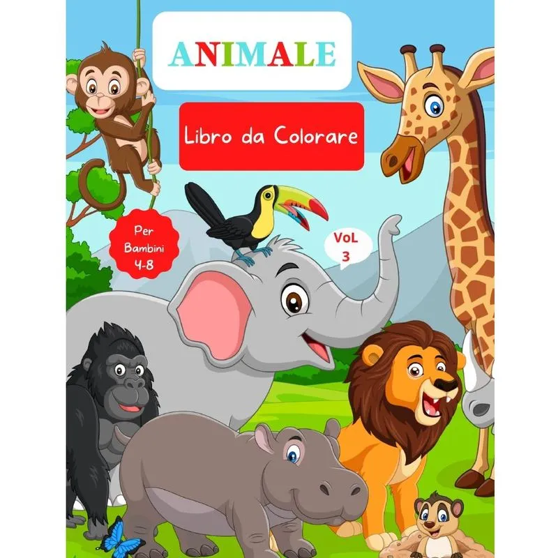 Libro da colorare animale
