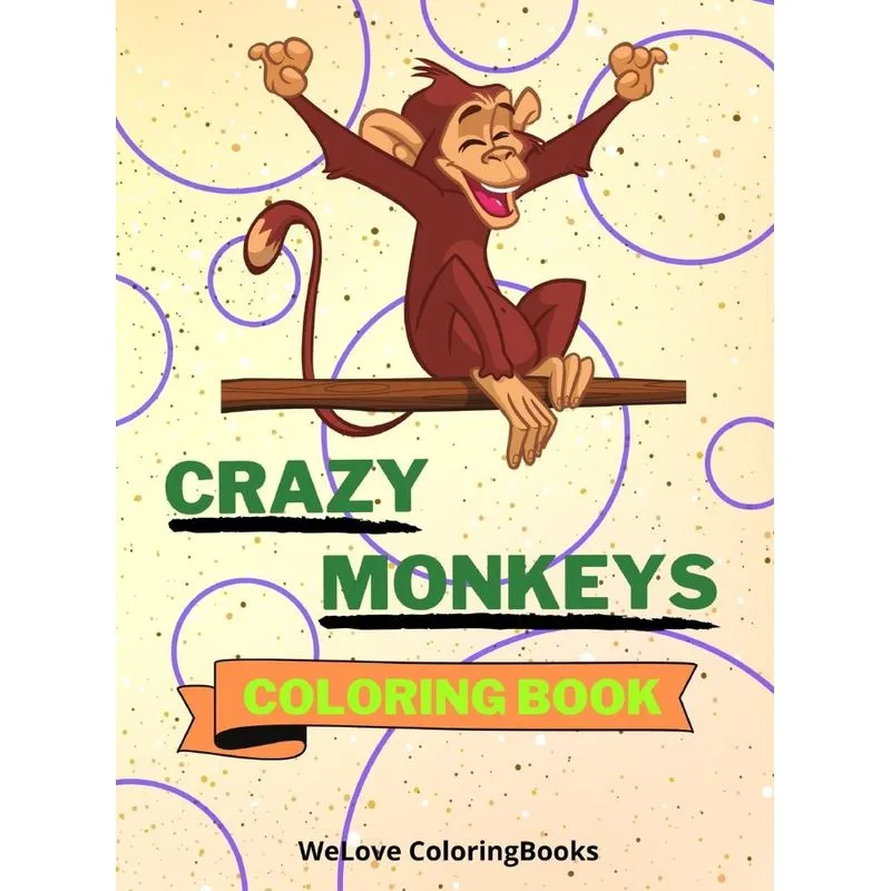 Crazy Monkeys Coloring Book