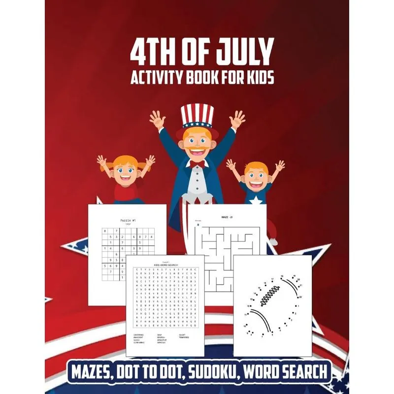 4th Of July Activity Book For Kids