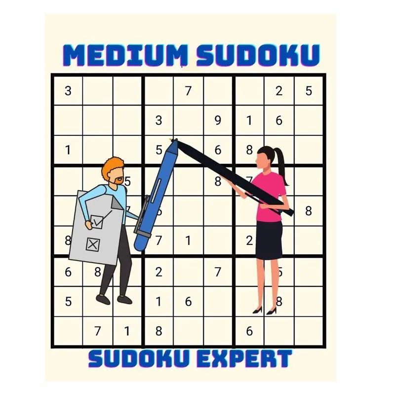 Medium Sudoku - 200 Large Print Sudoku Puzzles with Solutio