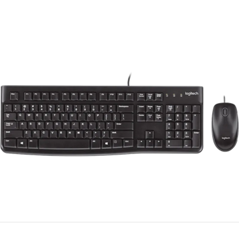Kit Teclado e Mouse Logitech USB Preto MK120