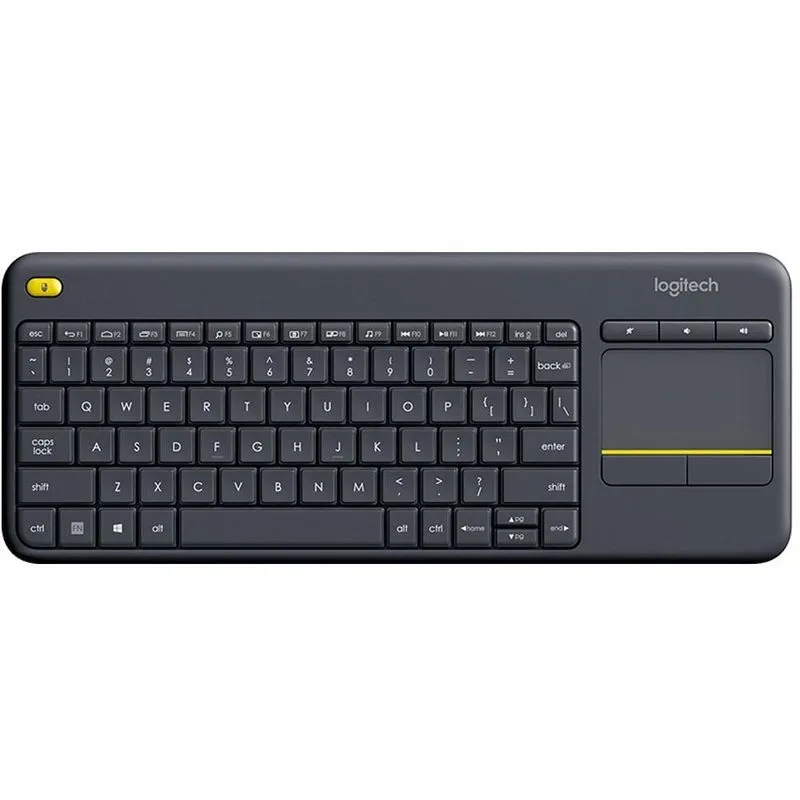 Teclado Logitech K400 Plus, sem Fio, Touchpad Integrado - Preto