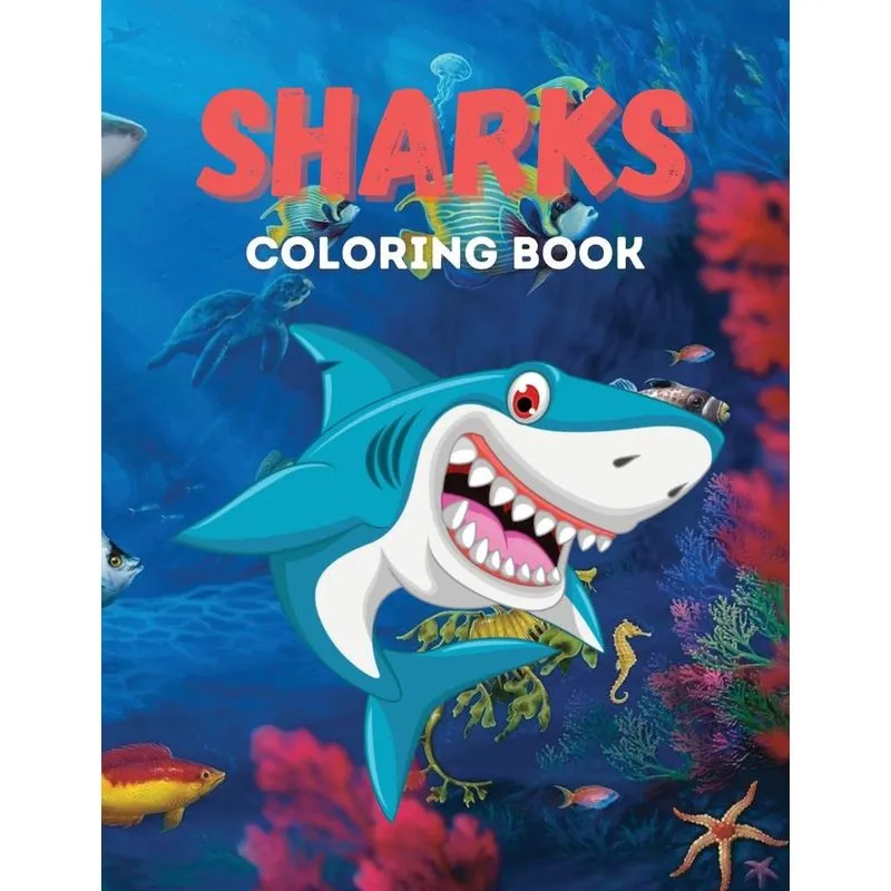 Sharks coloring book