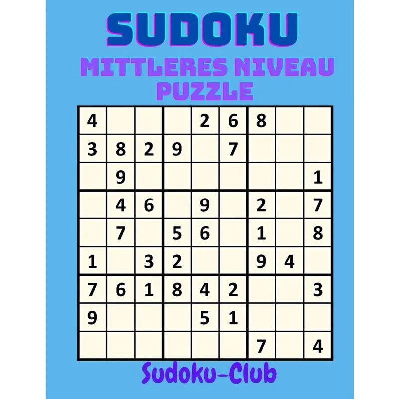 Sudoku Mittleres Niveau Puzzle