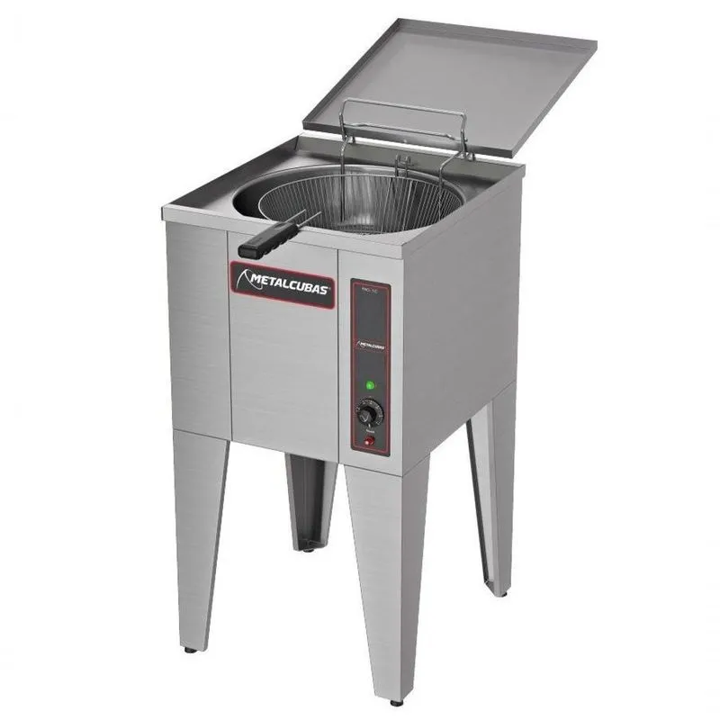Fritador Elétrico FAO 1 C com Sistema de Dreno Individual 3-4 e Cuba em Aço Inox Cinza Metalcubas 220V Fritador Elétrico FAO 1 C com Dreno Individual 3-4 e Cuba em Aço Inox Cinza Metalcubas 220V