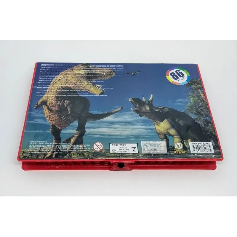 Kit Escolar 86 Peças Dinossauros