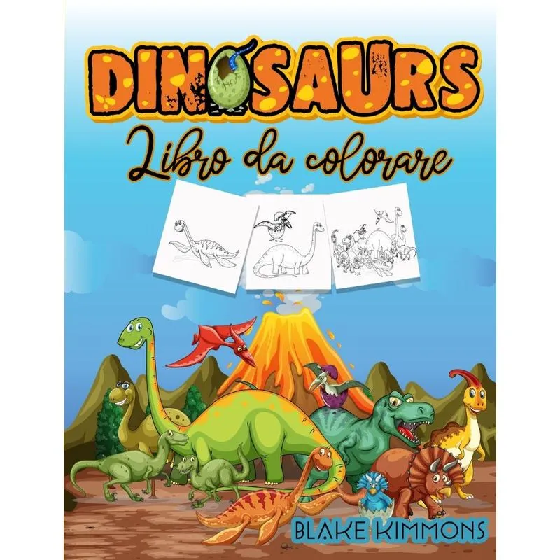 Dinosauri libro da colorare