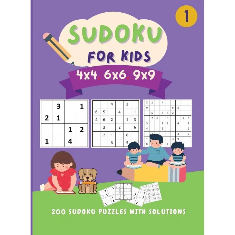 Sudoku for kids 4x4 6x6 9x9