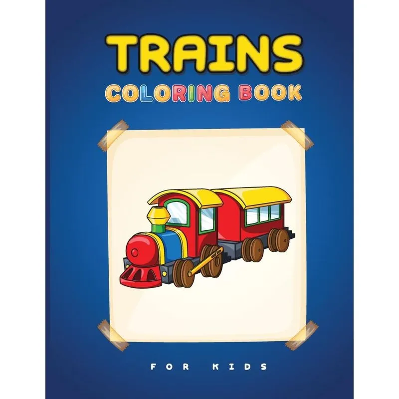 Trains Coloring Book for Kids