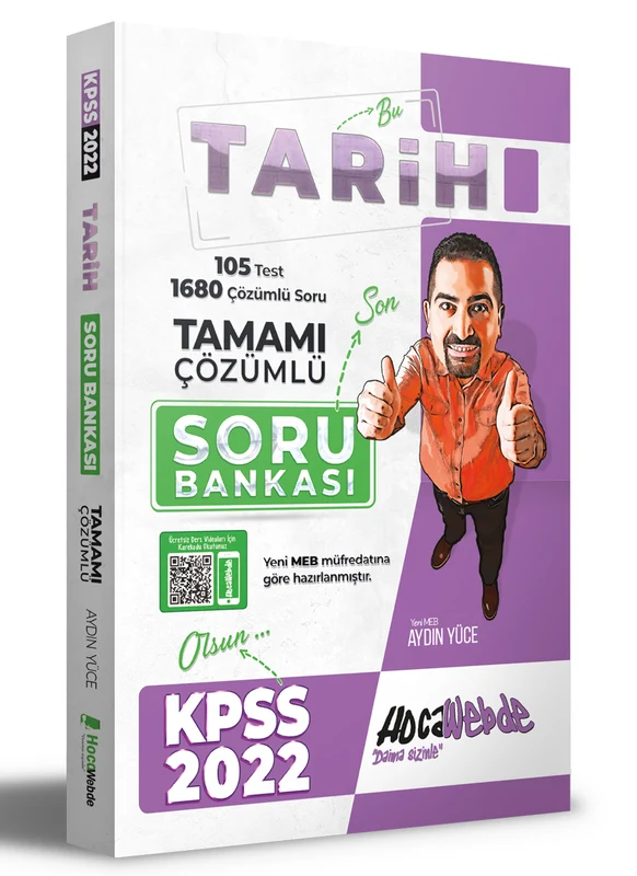 2022 KPSS Tarih Tamamı Çözümlü Soru Bankası | HOCA WEBDE (Ciltsiz)
