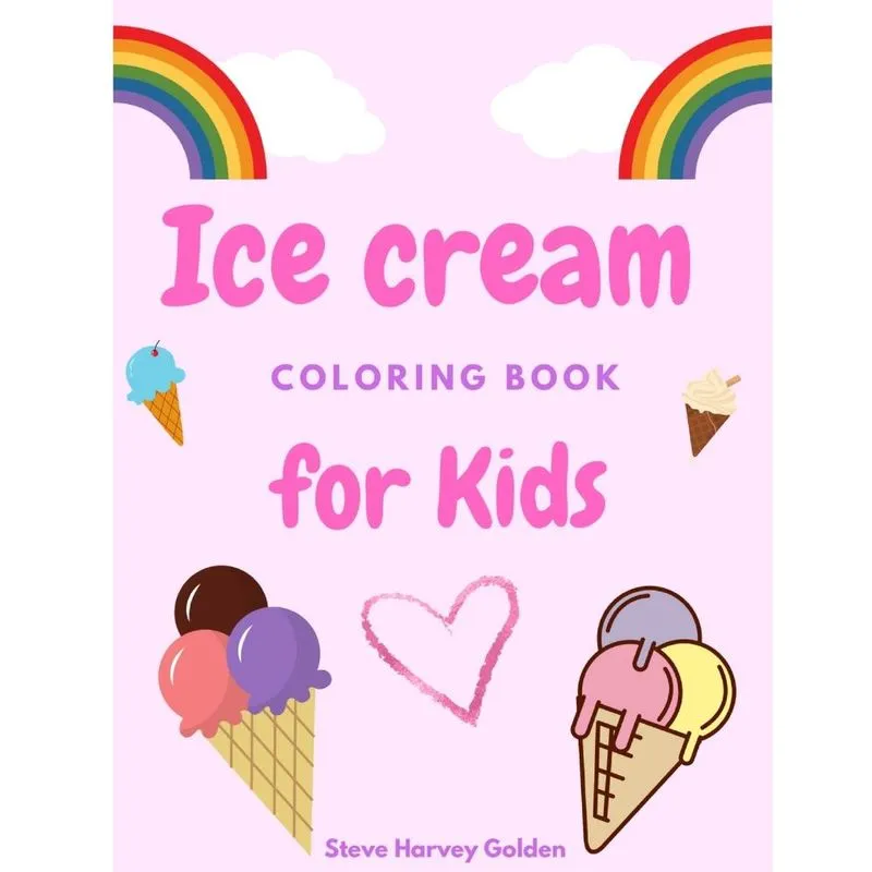 Ice cream coloring book for Kids
