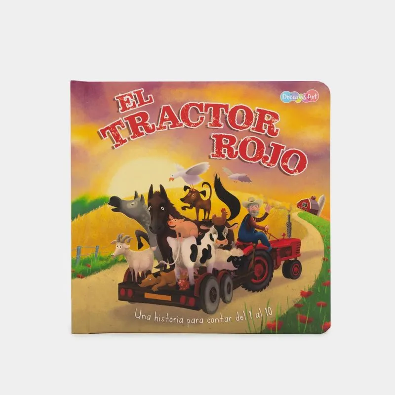 El tractor rojo - una historia para contar del 1 al 10