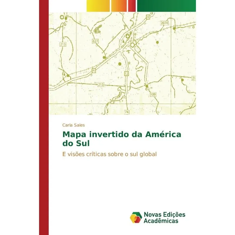 Mapa invertido da América do Sul