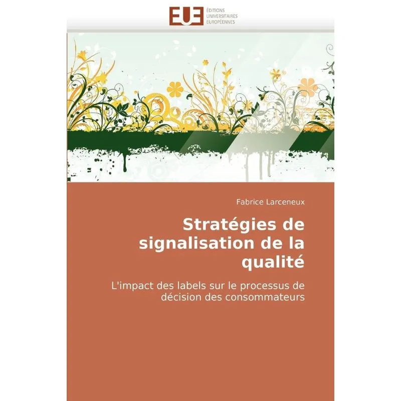 Livro Stratégies de signalisation de la qualité