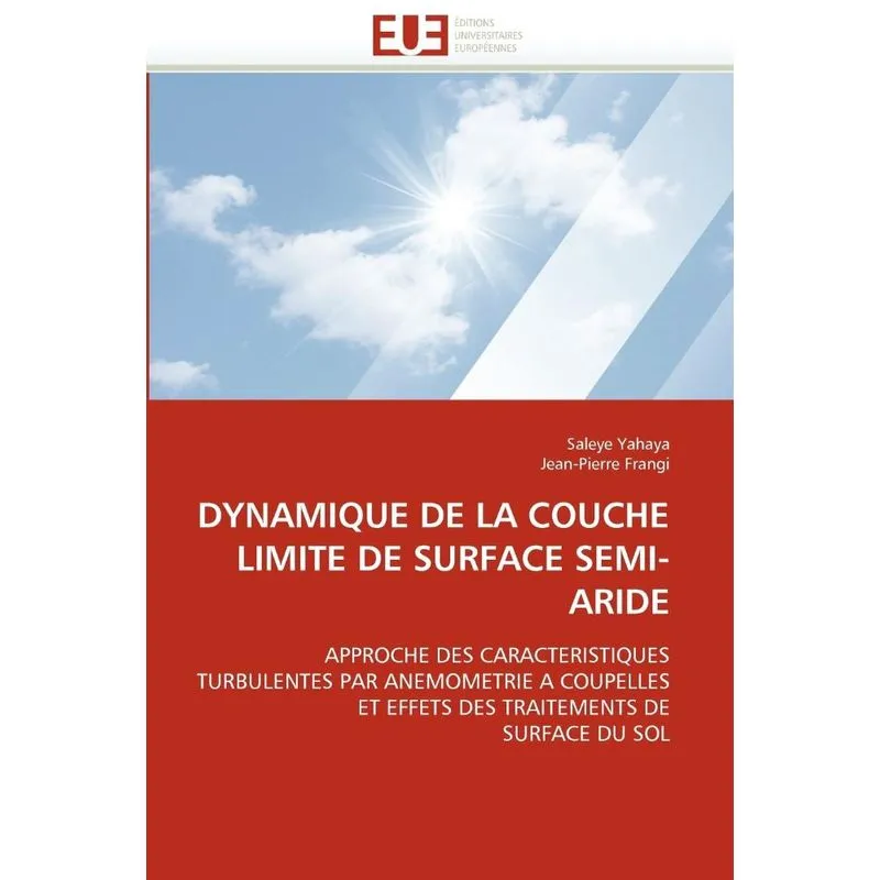 Livro Dynamique de la couche limite de surface semi-aride