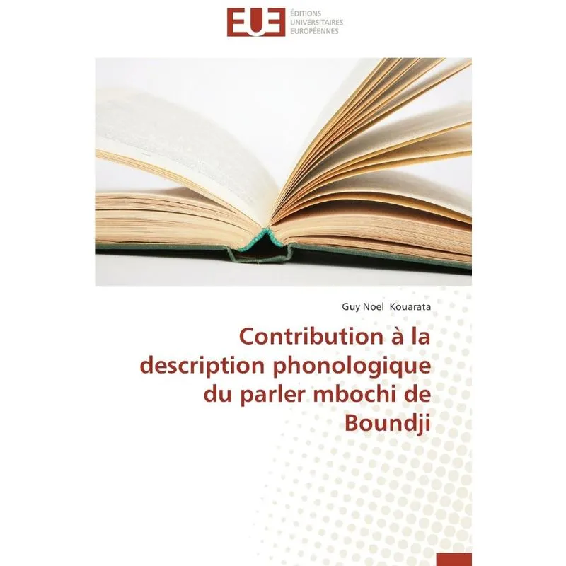 Livro Contribution à la description phonologique du parler mbochi de boundji
